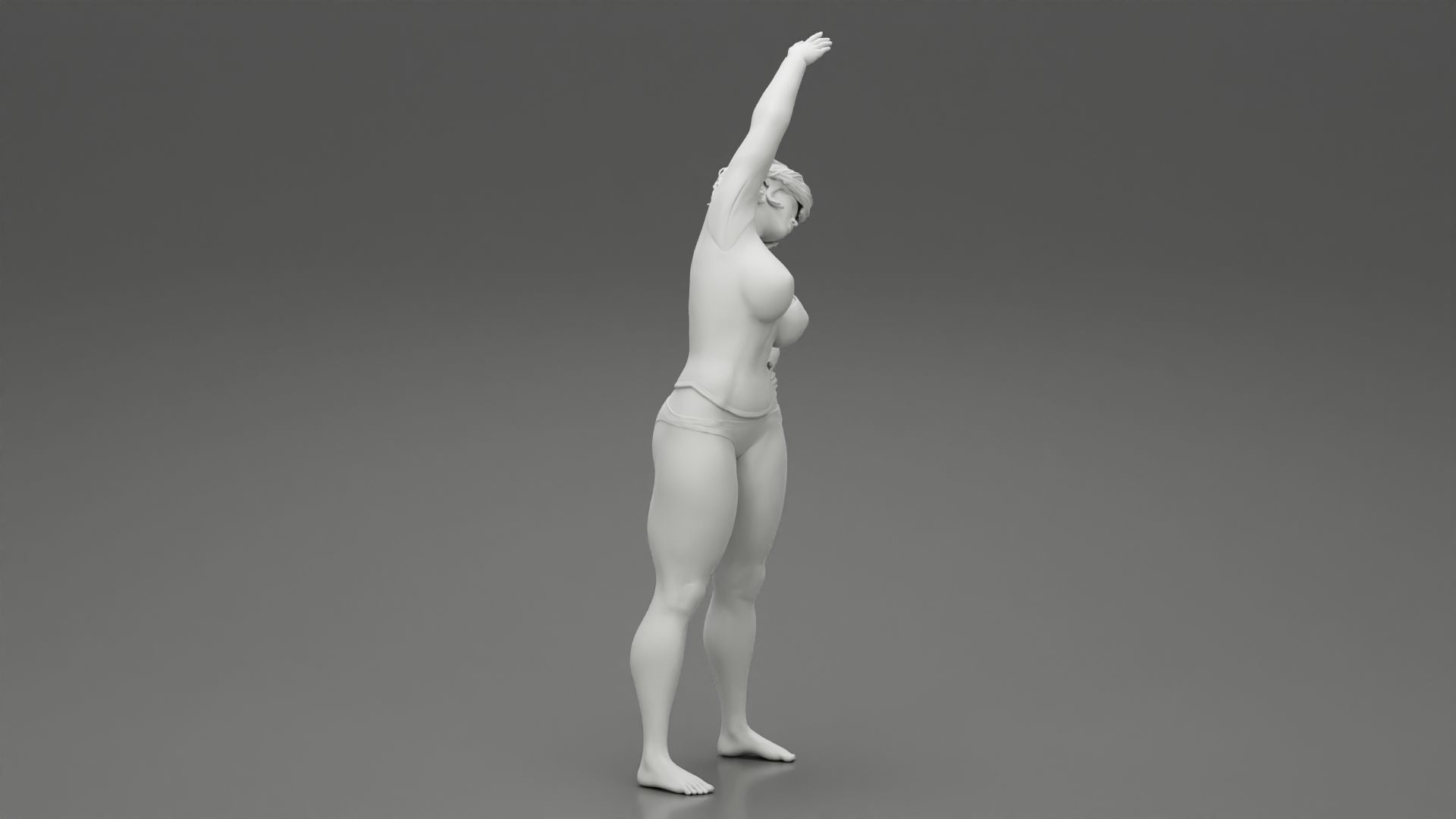 Girl Doing Gymnastics In The Morning 3D print model_7