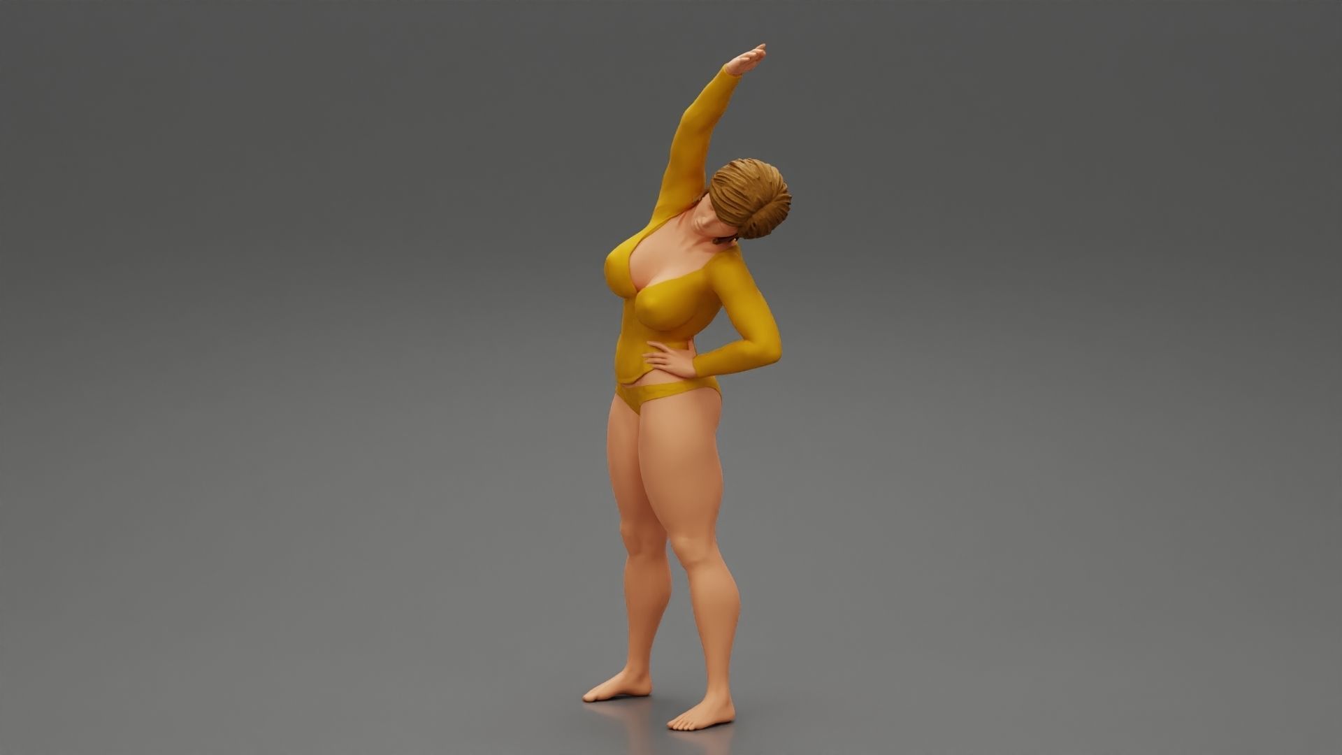 Girl Doing Gymnastics In The Morning 3D print model_5
