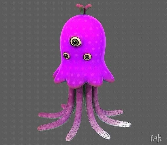 Monster V05 Low-poly 3D model