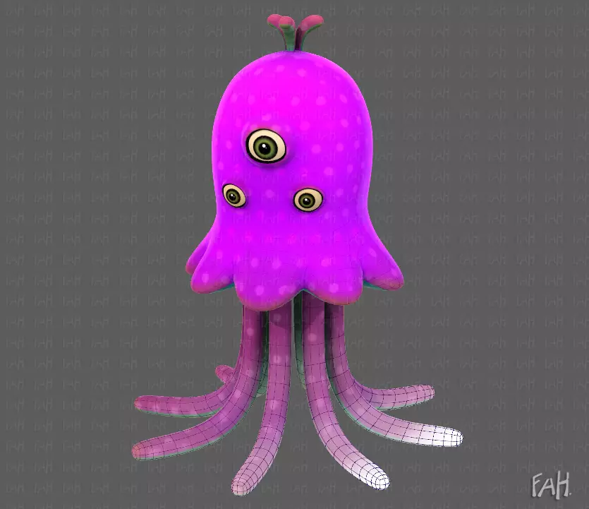 Monster V05 Low-poly 3D model