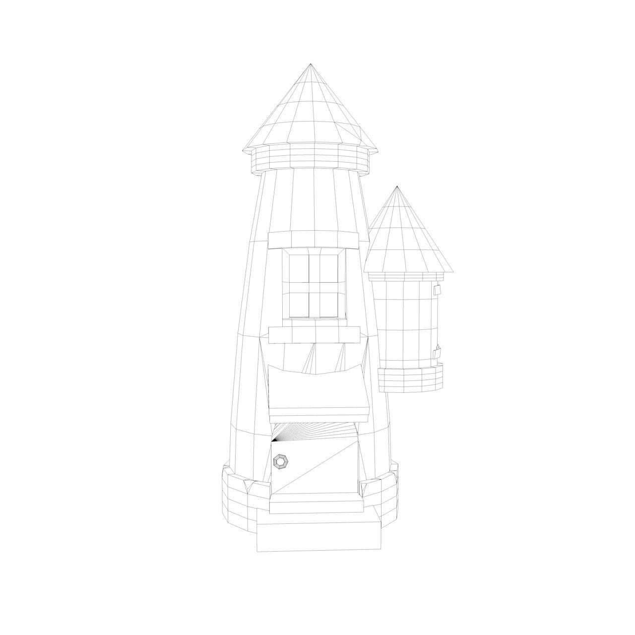 Cartoon Fantasy House 1 Low-poly 3D model_7