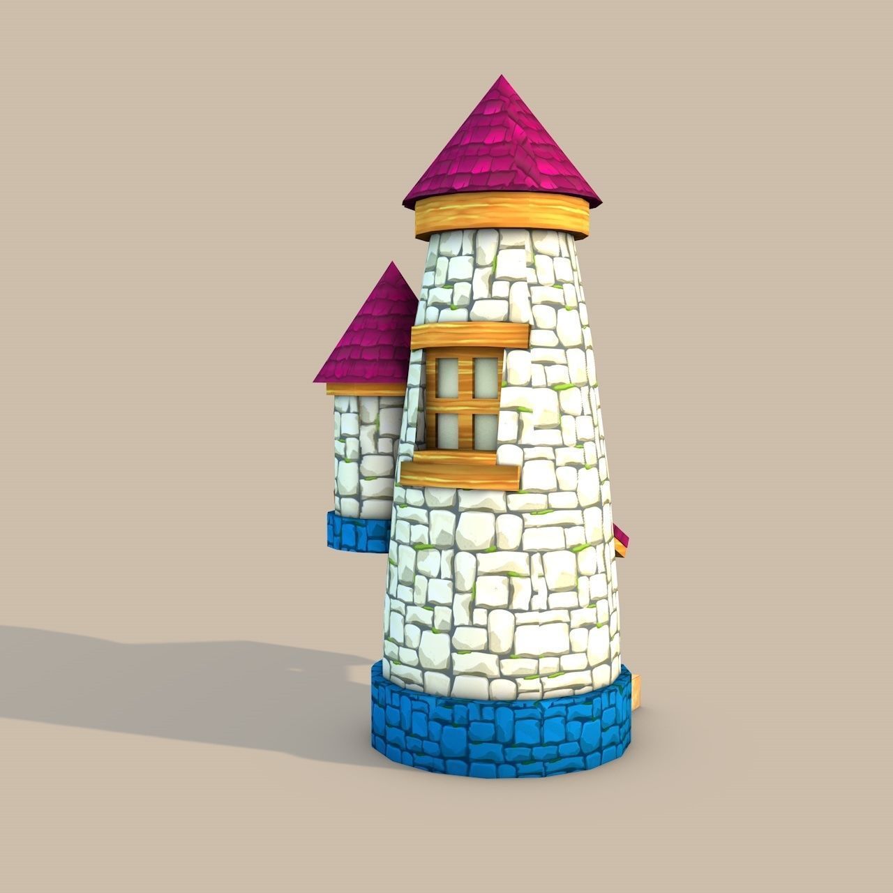 Cartoon Fantasy House 1 Low-poly 3D model_5