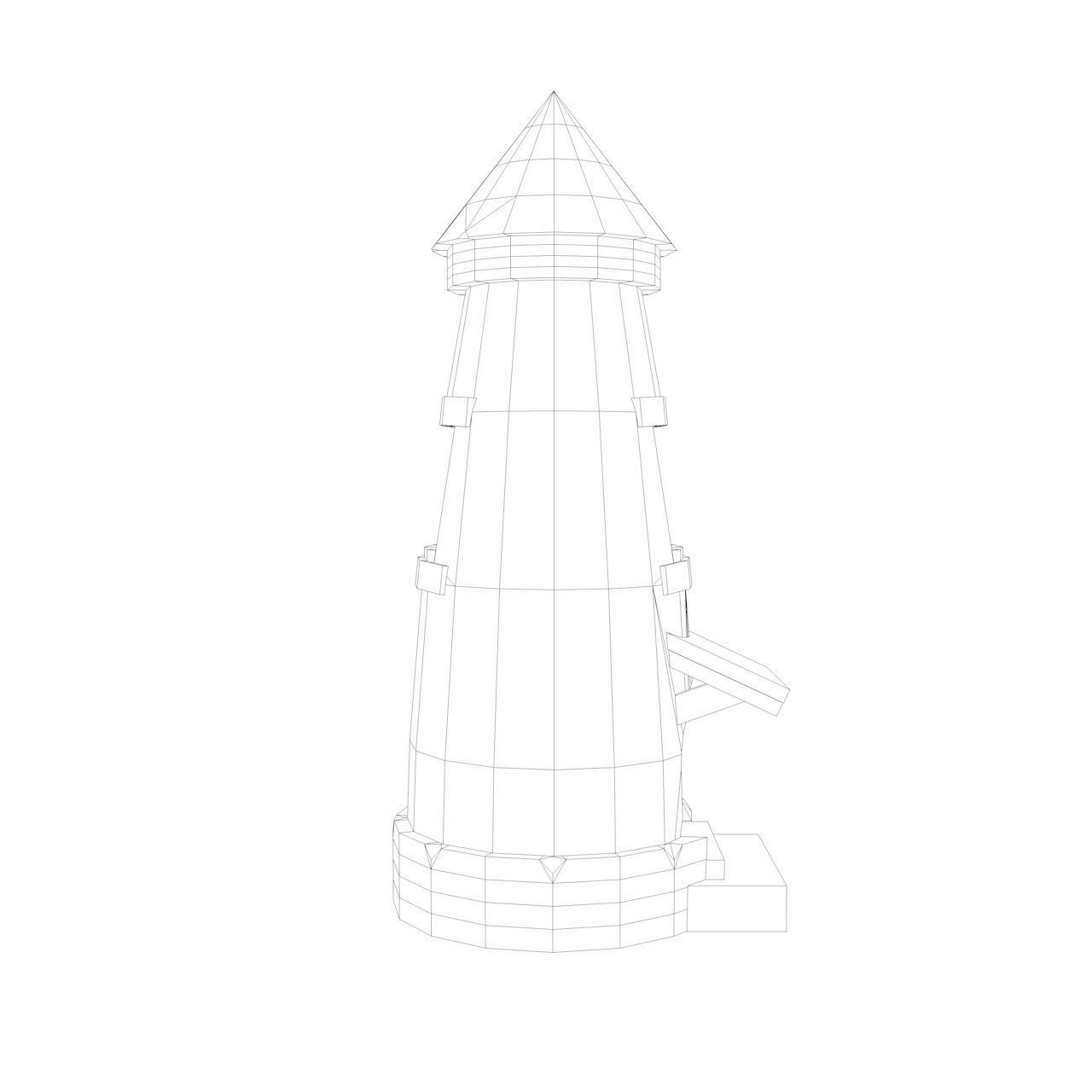 Cartoon Fantasy House 1 Low-poly 3D model_12