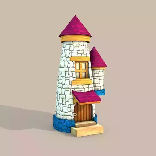 Cartoon Fantasy House 1 Low-poly 3D model