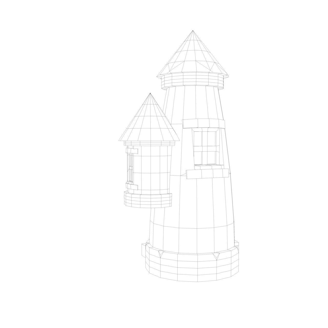 Cartoon Fantasy House 1 Low-poly 3D model_10