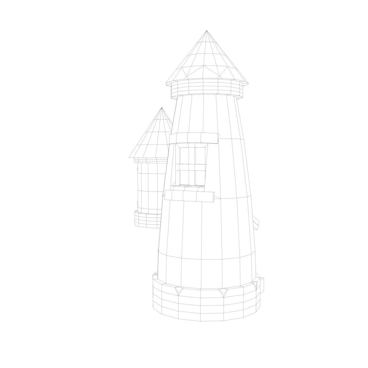 Cartoon Fantasy House 1 Low-poly 3D model_11