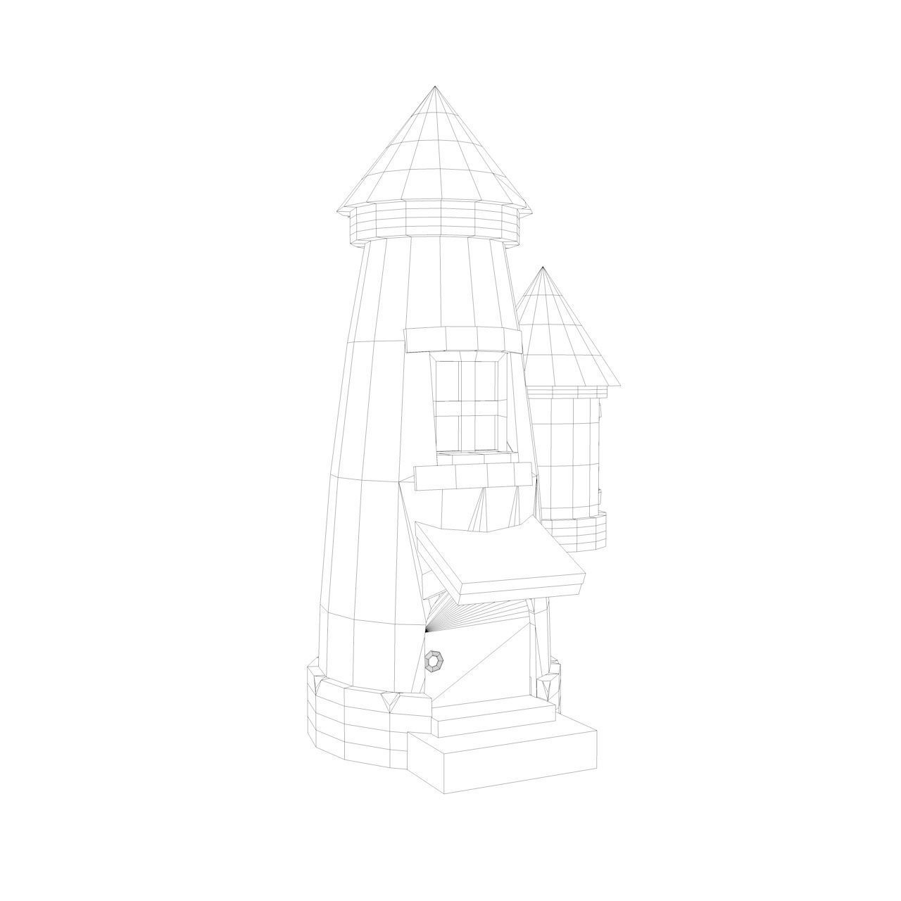 Cartoon Fantasy House 1 Low-poly 3D model_13