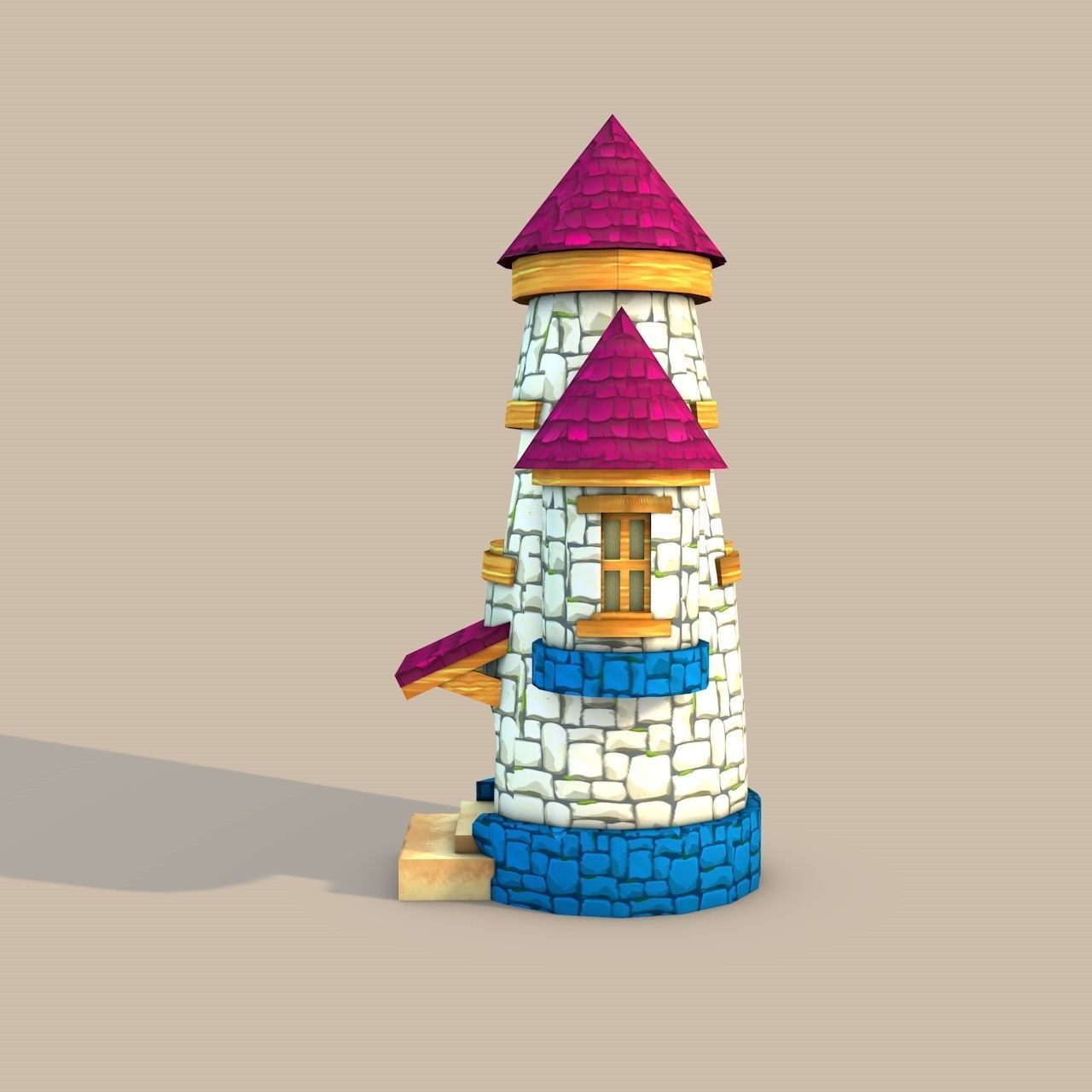 Cartoon Fantasy House 1 Low-poly 3D model_3