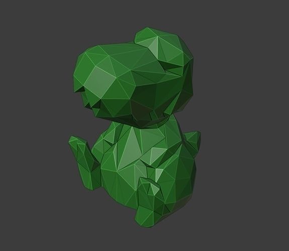 Low Poly cuter dinosaur  Free low-poly 3D model