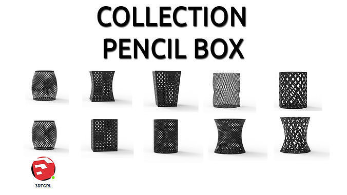 PENCIL BOXES 3D Model Collection