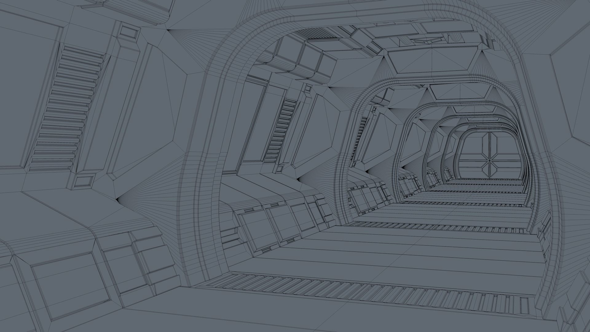 Sci Fi Corridor 3D model_11