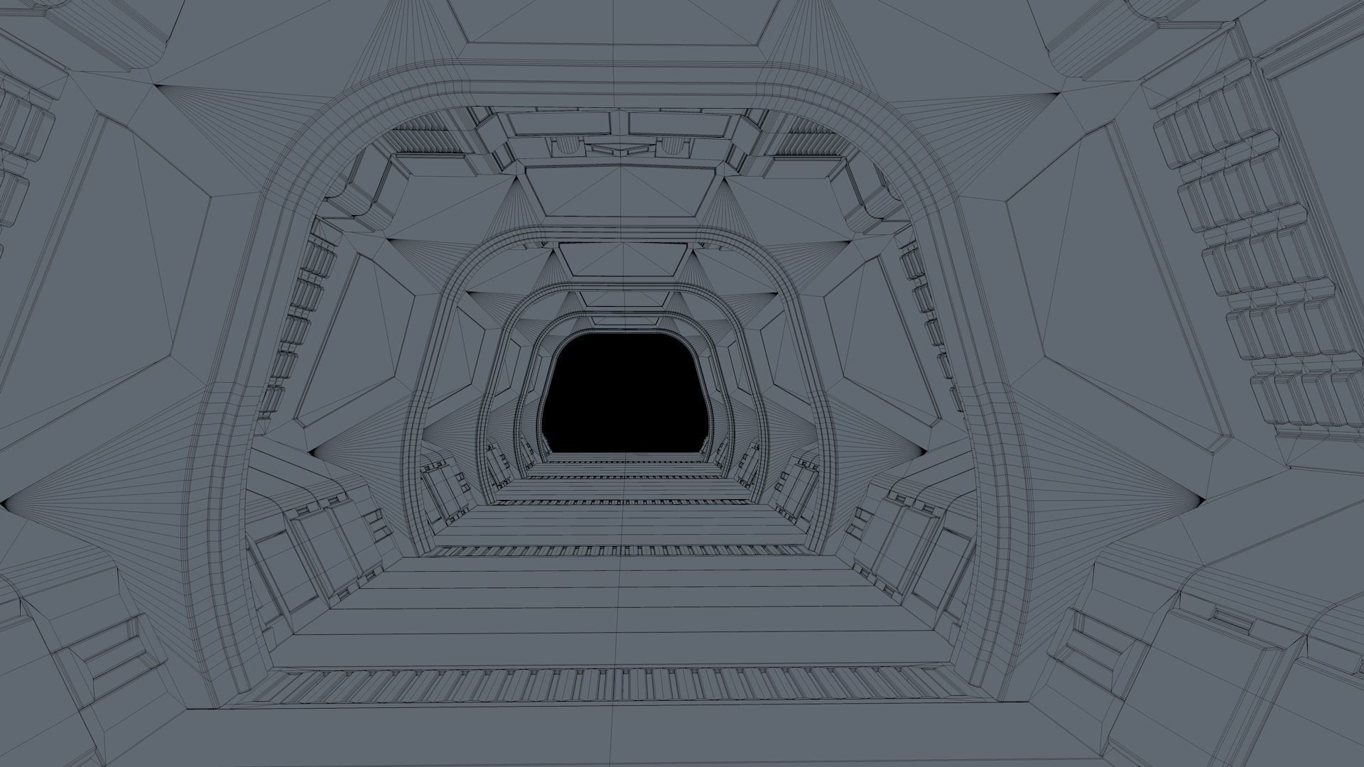 Sci Fi Corridor 3D model_14