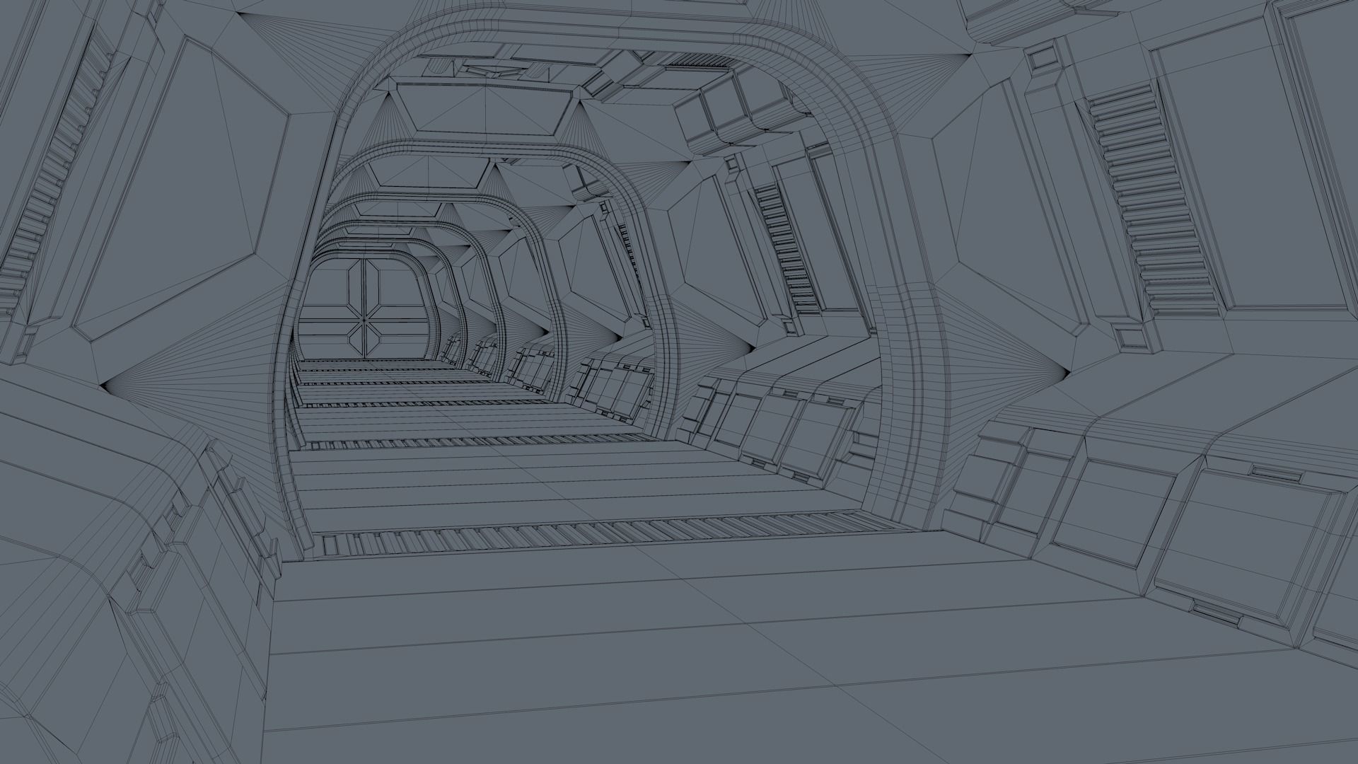 Sci Fi Corridor 3D model_10