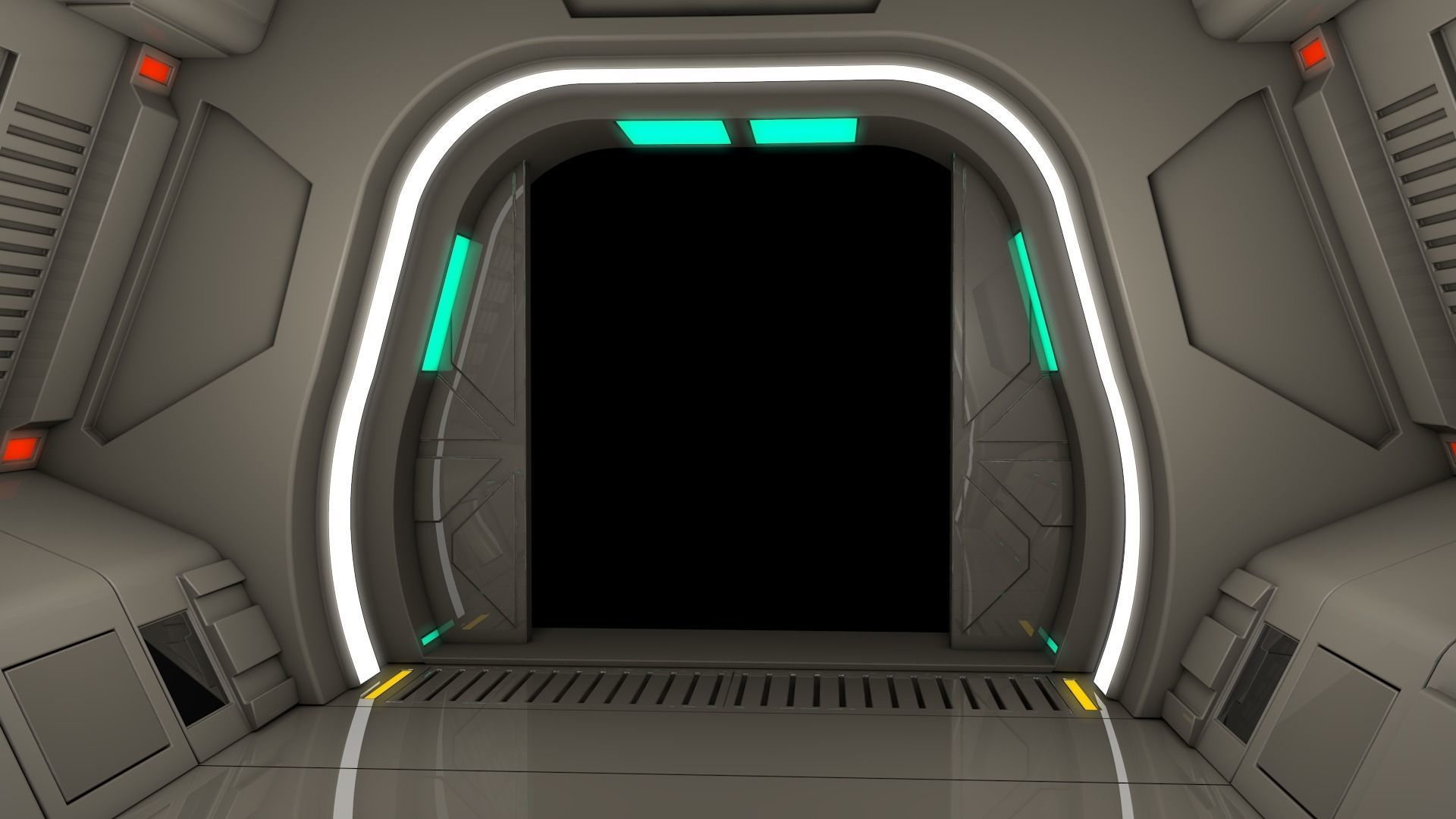 Sci Fi Corridor 3D model_5