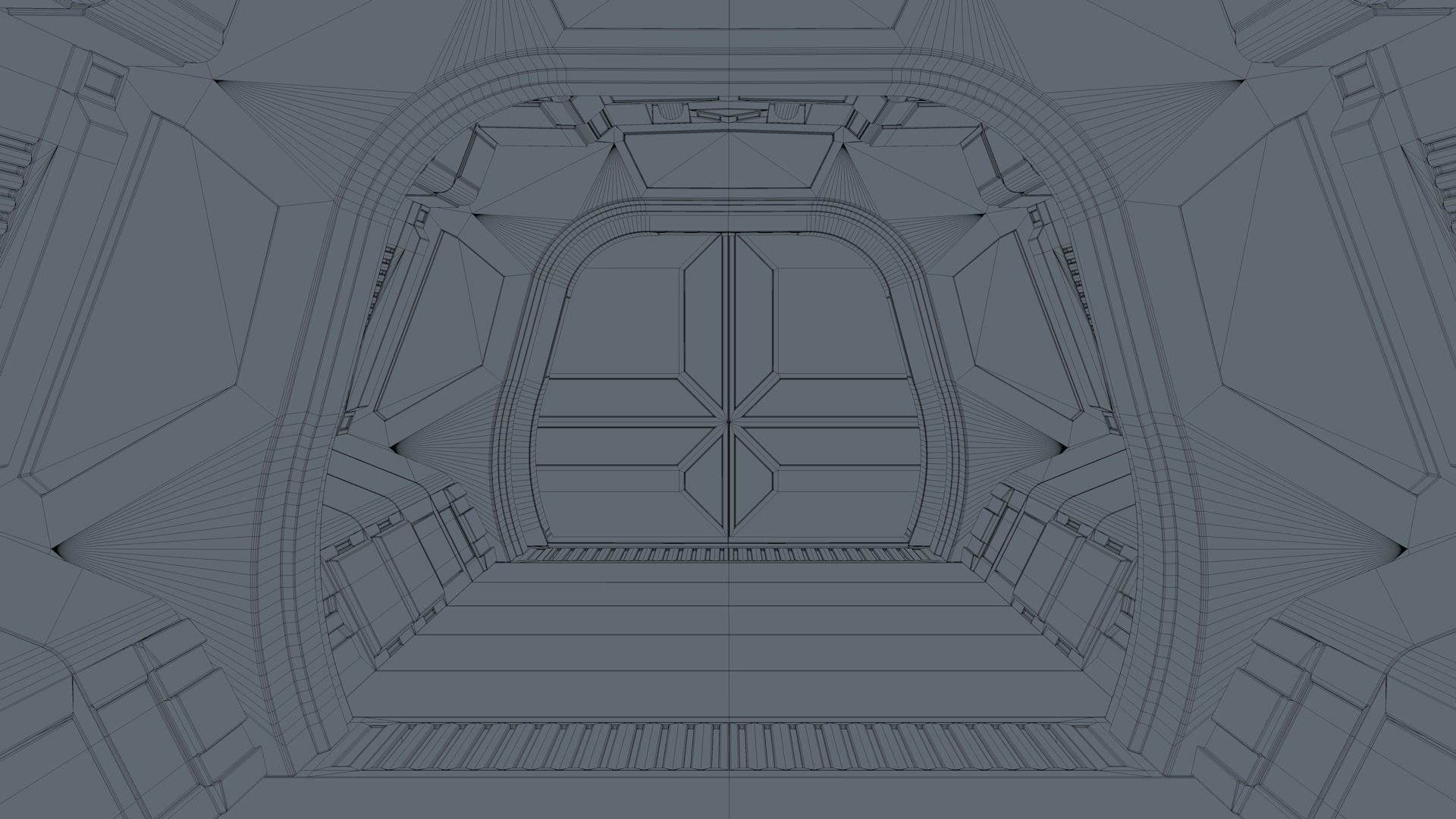 Sci Fi Corridor 3D model_13