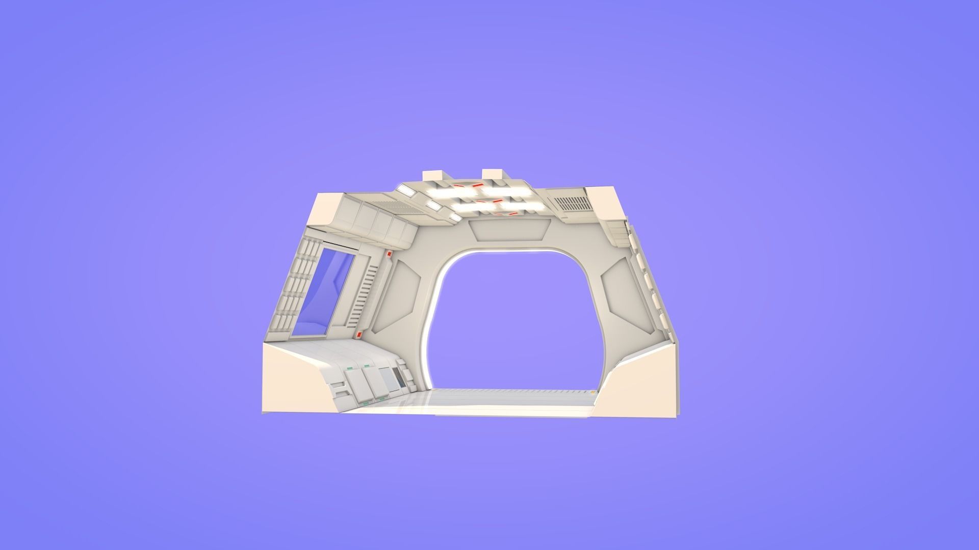 Sci Fi Corridor 3D model_7