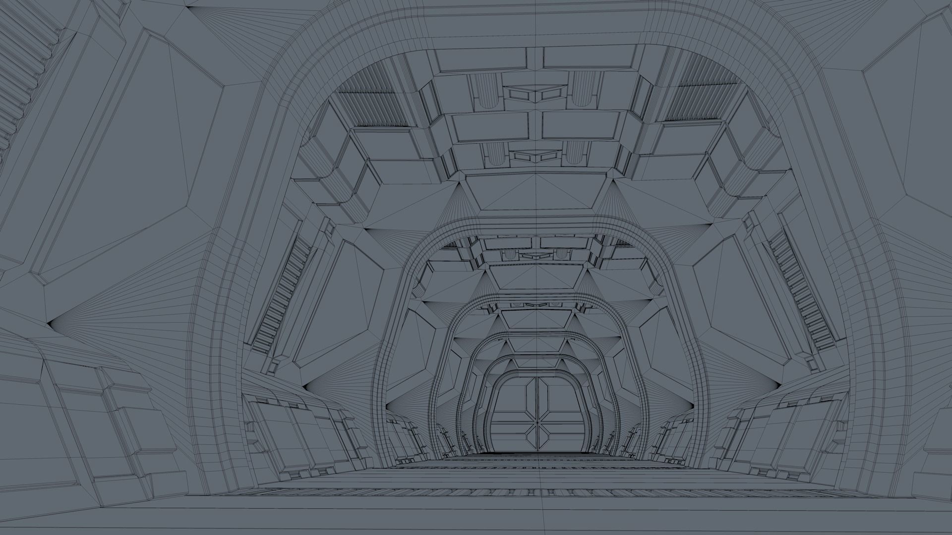 Sci Fi Corridor 3D model_12