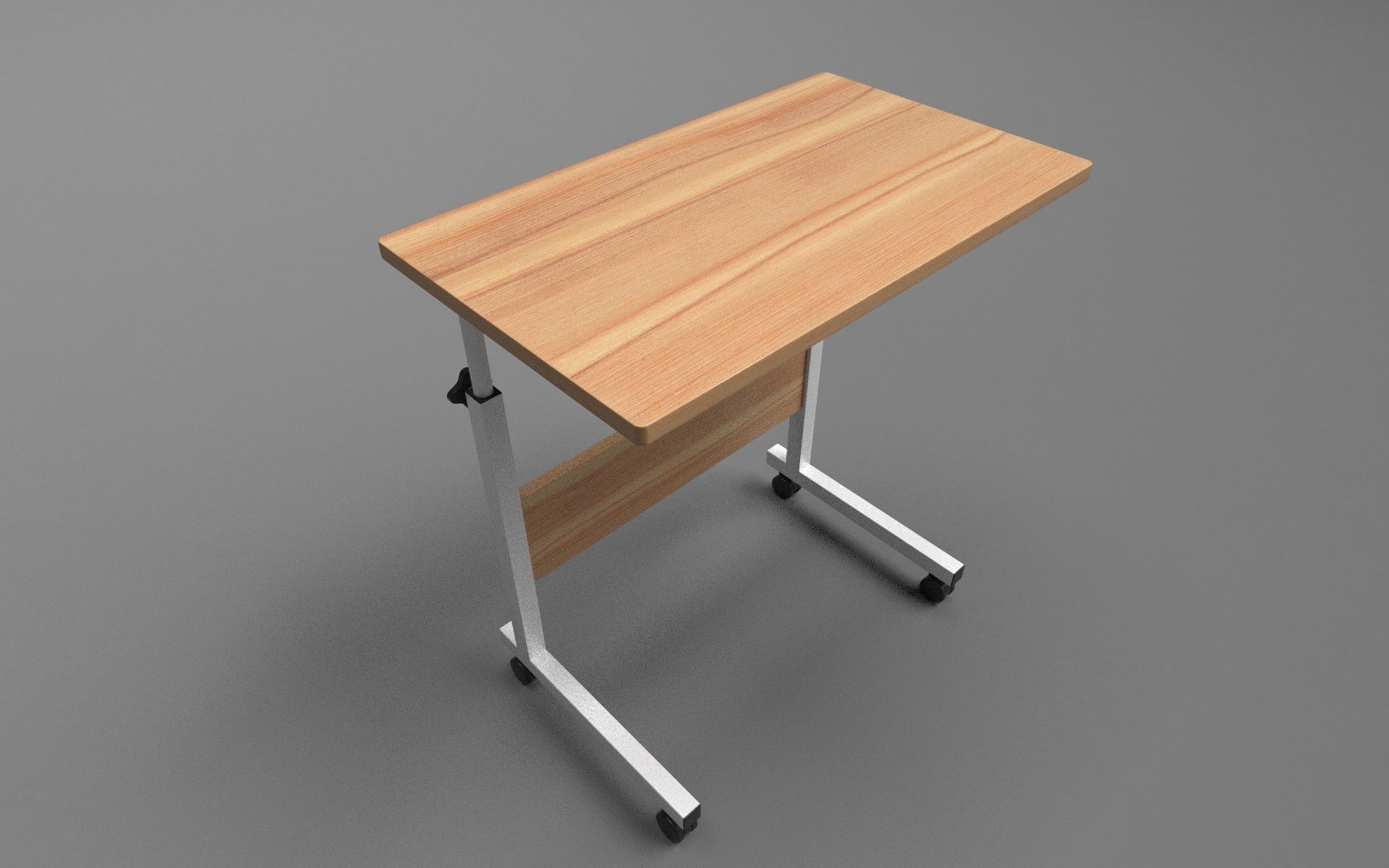 Wood Table Low-poly 3D model_3