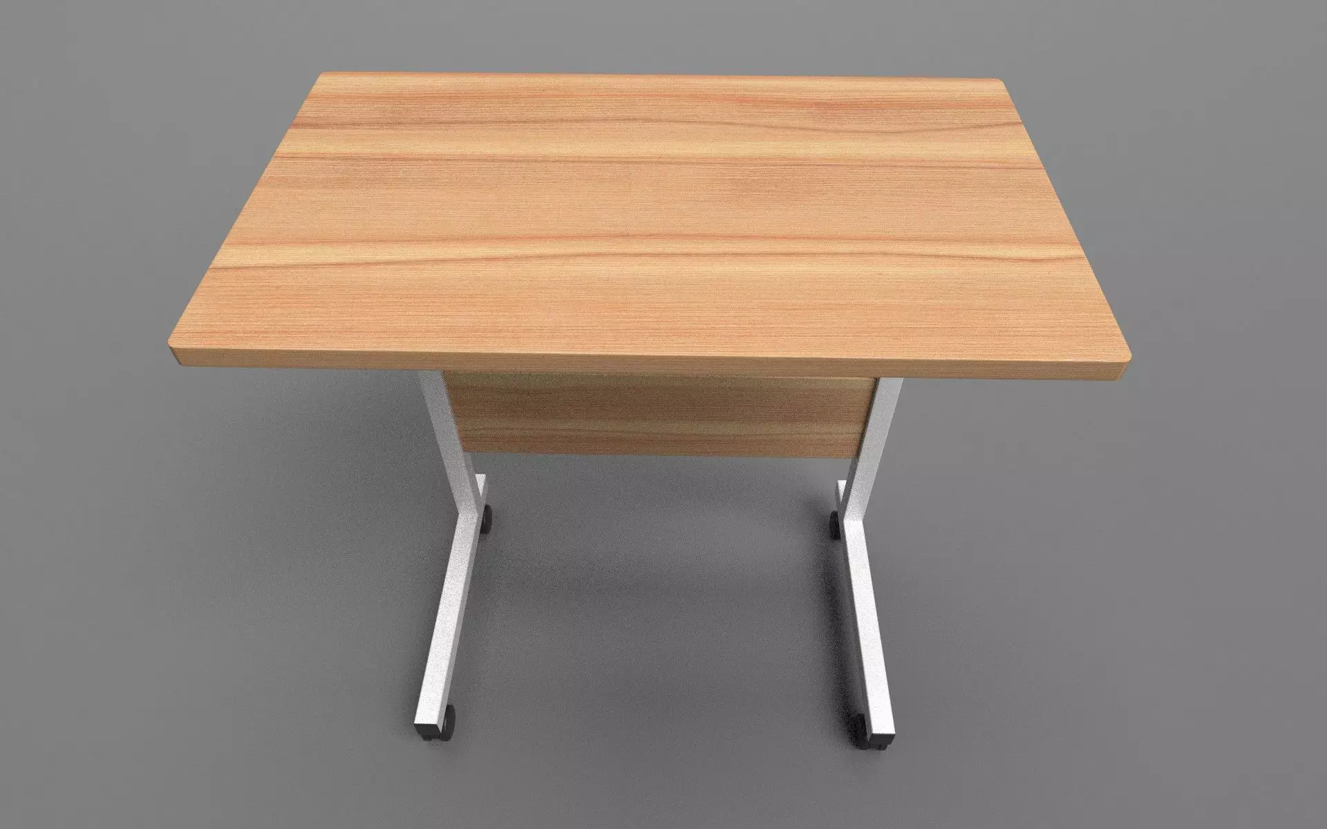 Wood Table Low-poly 3D model_0