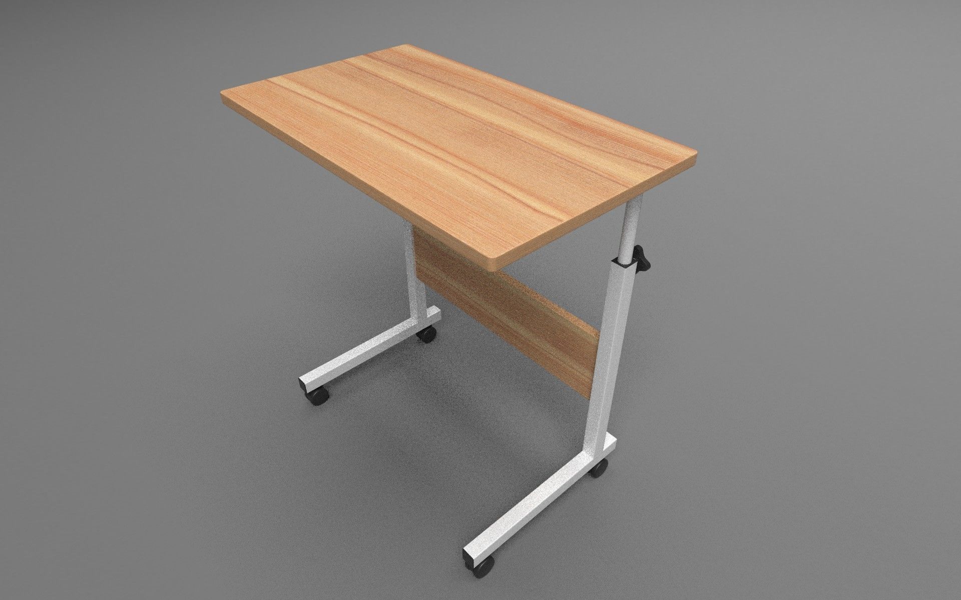Wood Table Low-poly 3D model_1