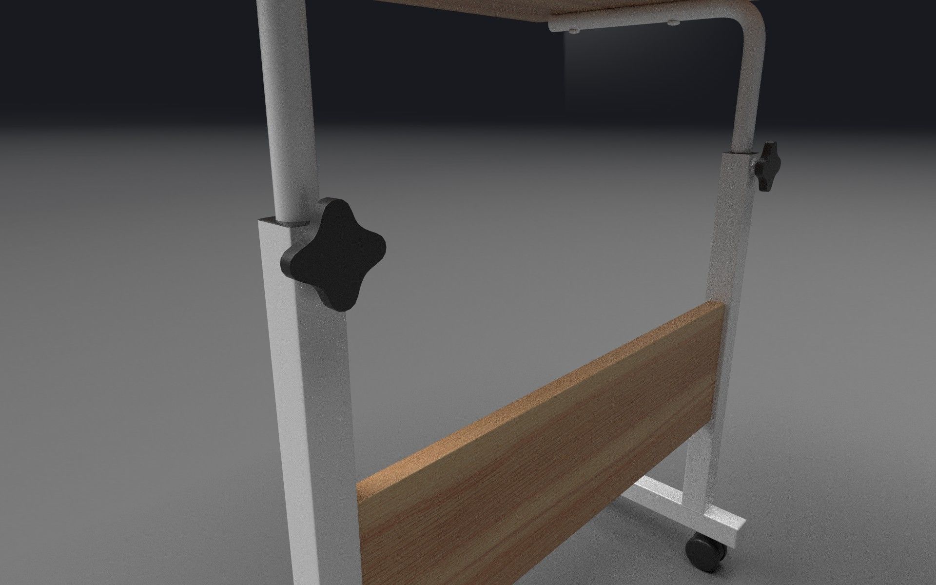 Wood Table Low-poly 3D model_4