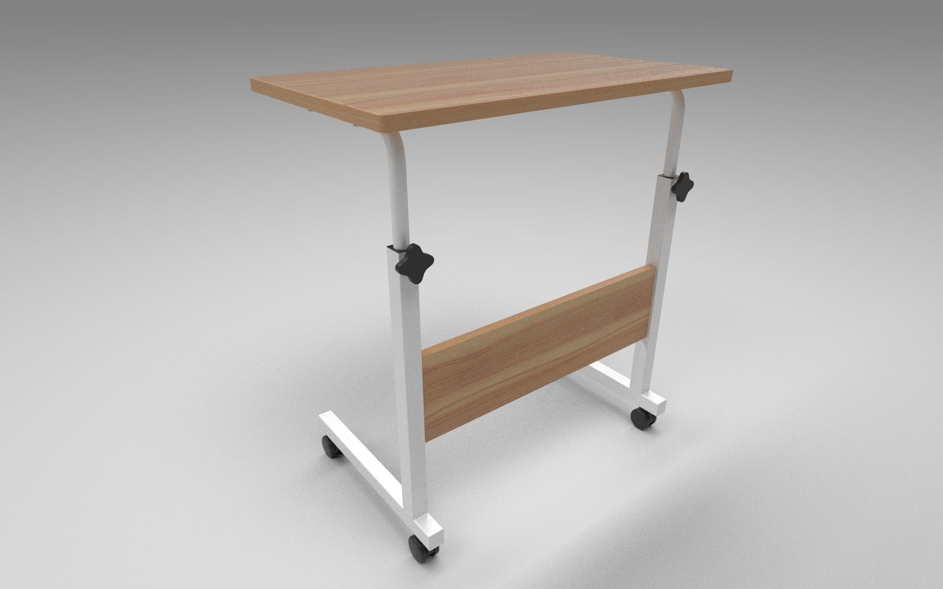 Wood Table Low-poly 3D model_5