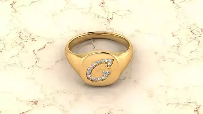 Alphabet Jewelry Ring G