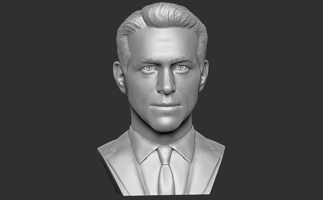 Ryan Reynolds bust for 3D printing 3D print model_17