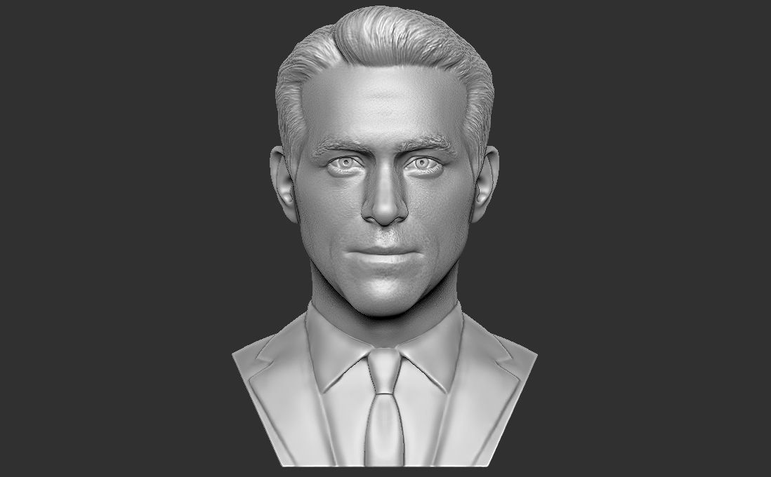 Ryan Reynolds bust for 3D printing 3D print model_5