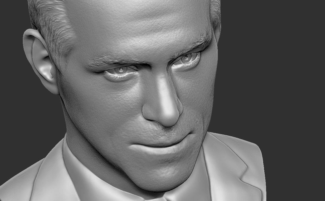 Ryan Reynolds bust for 3D printing 3D print model_22