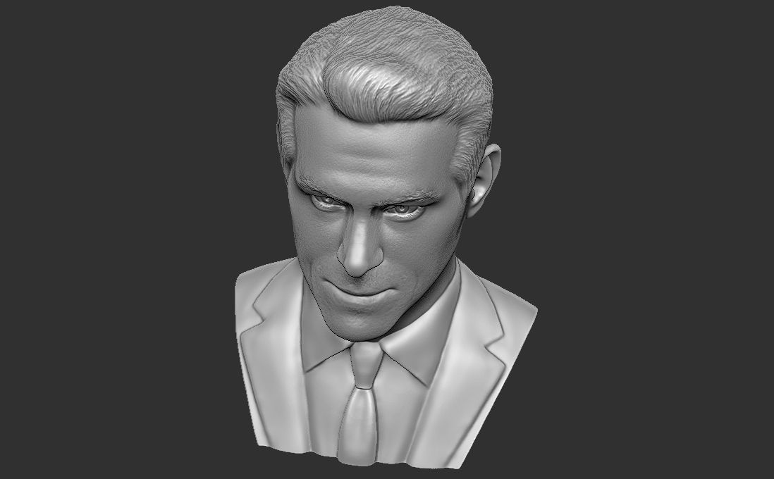 Ryan Reynolds bust for 3D printing 3D print model_28
