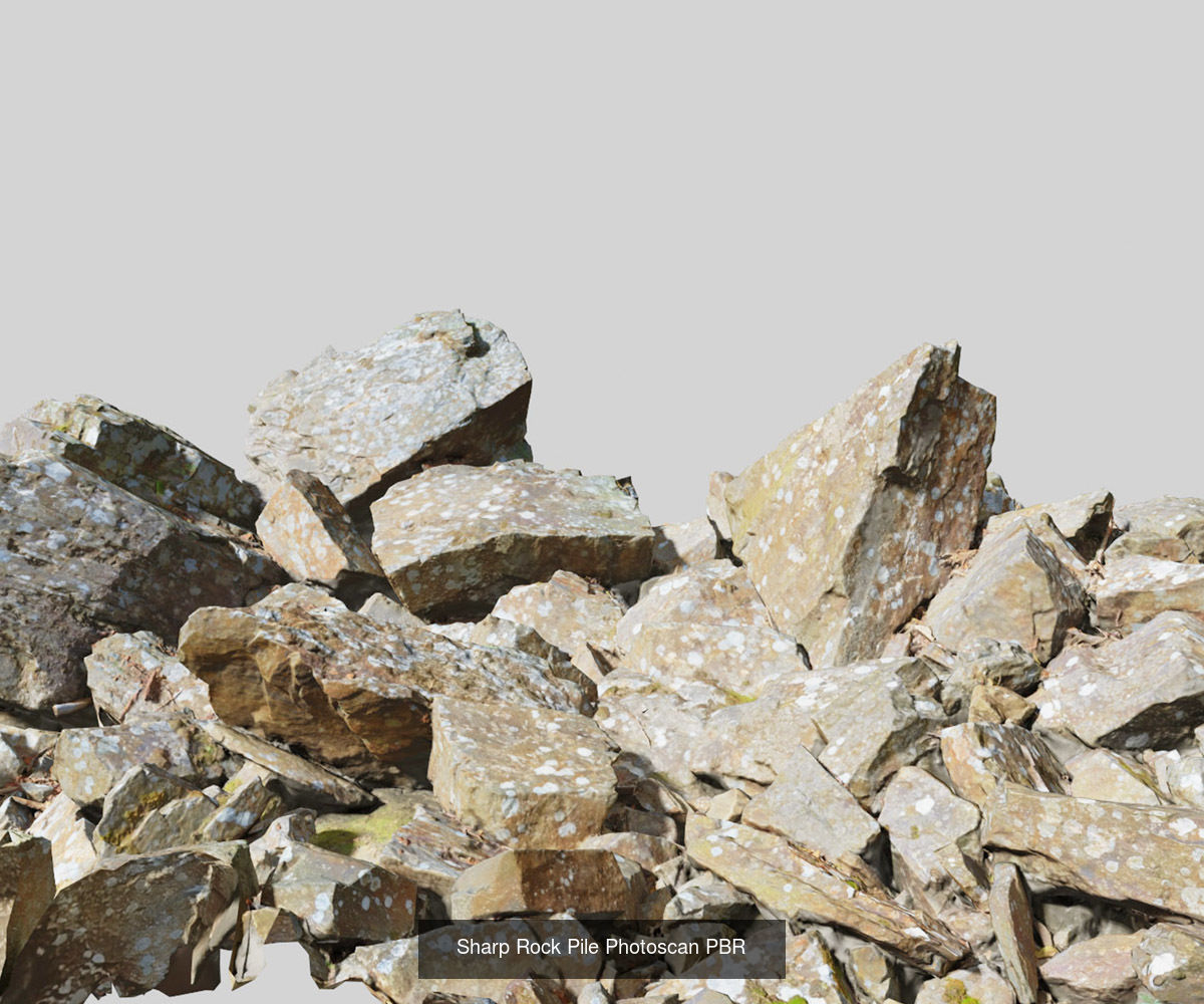 Sharp Red Cliff Drone Scan Collection PBR _6