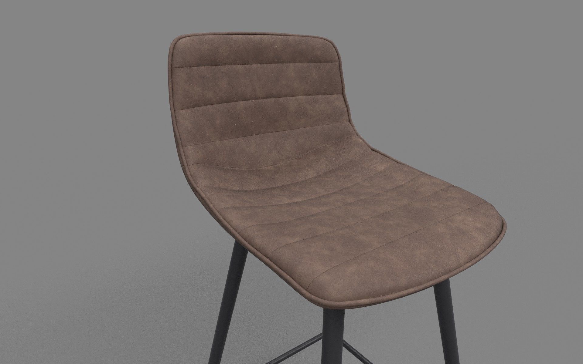 Chair bar stool Low-poly 3D model_2