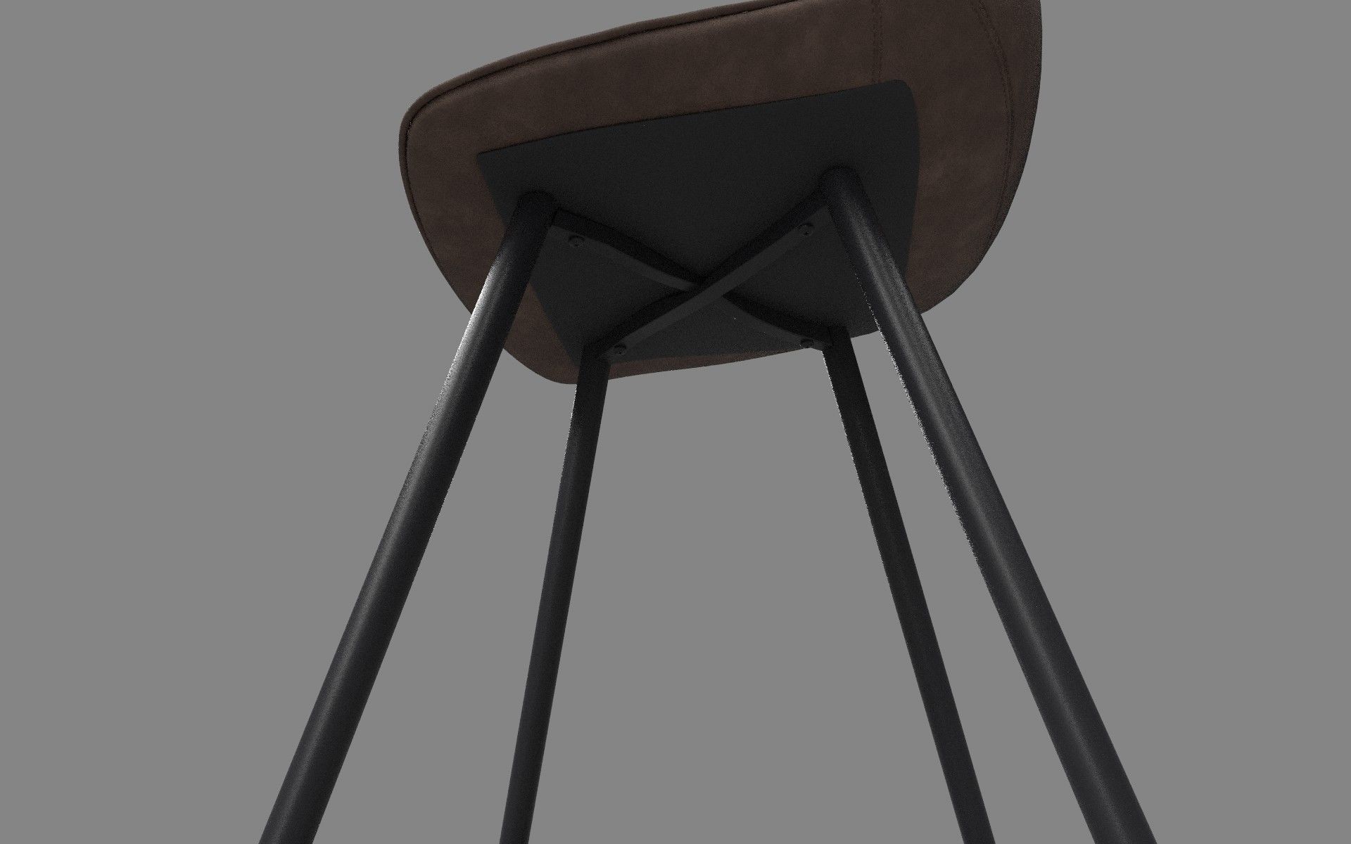 Chair bar stool Low-poly 3D model_4