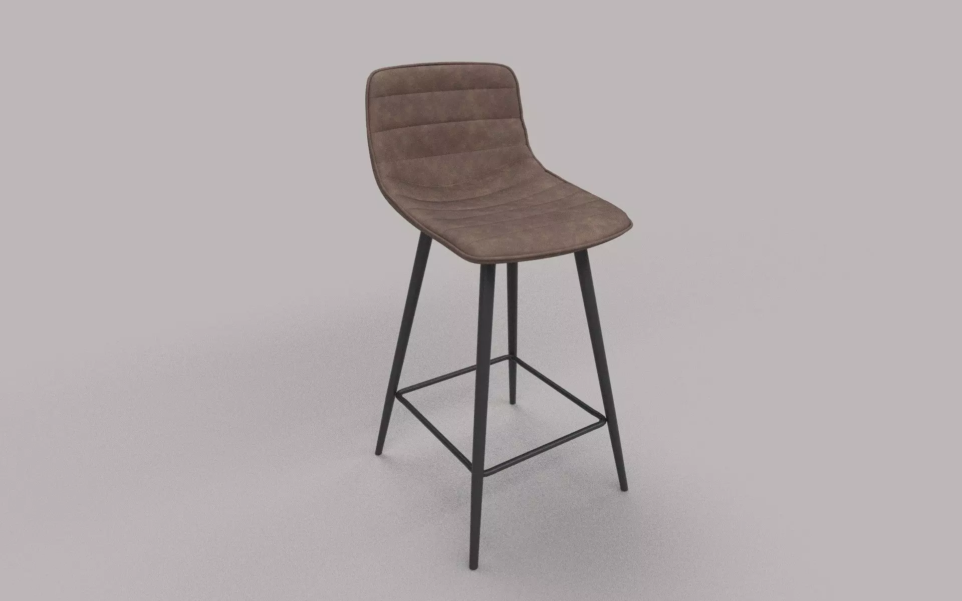 Chair bar stool Low-poly 3D model_0