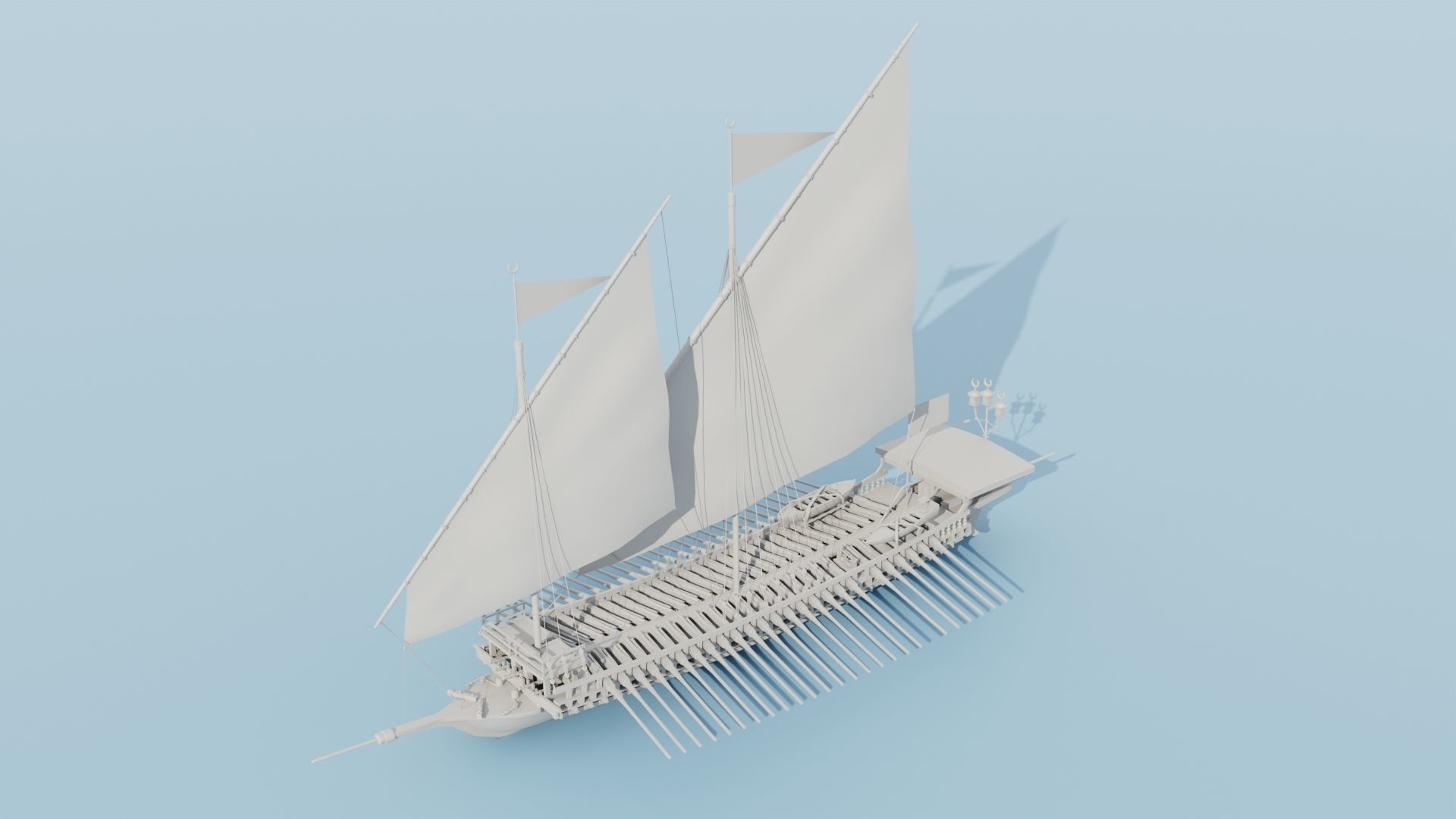 Galley Ship 3D model_2