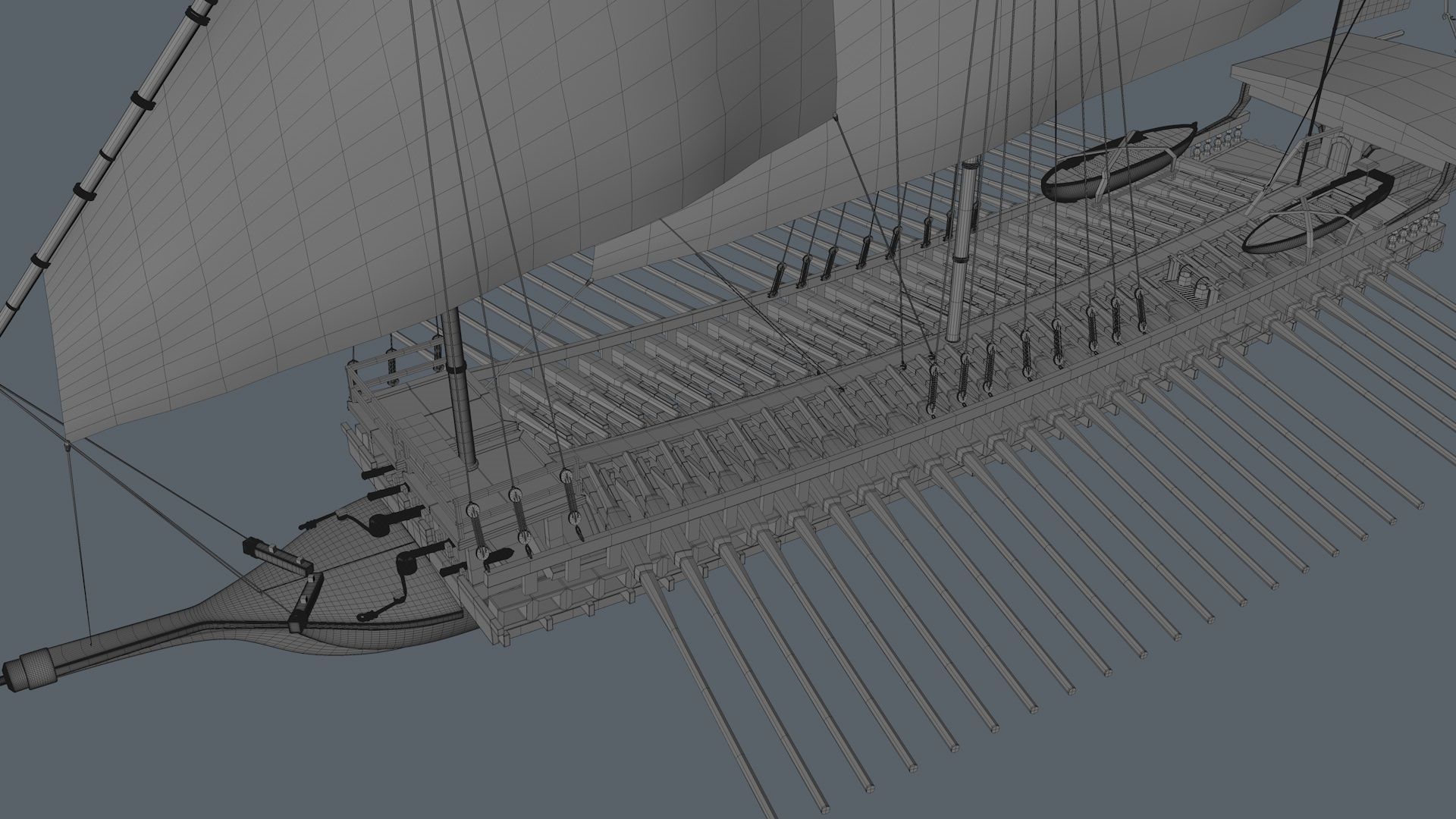 Galley Ship 3D model_8