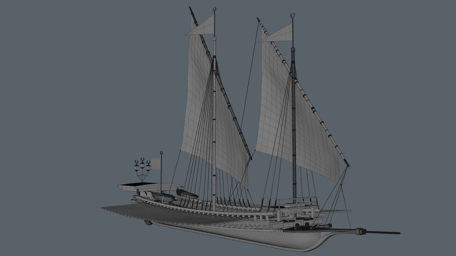 Galley Ship 3D model_7