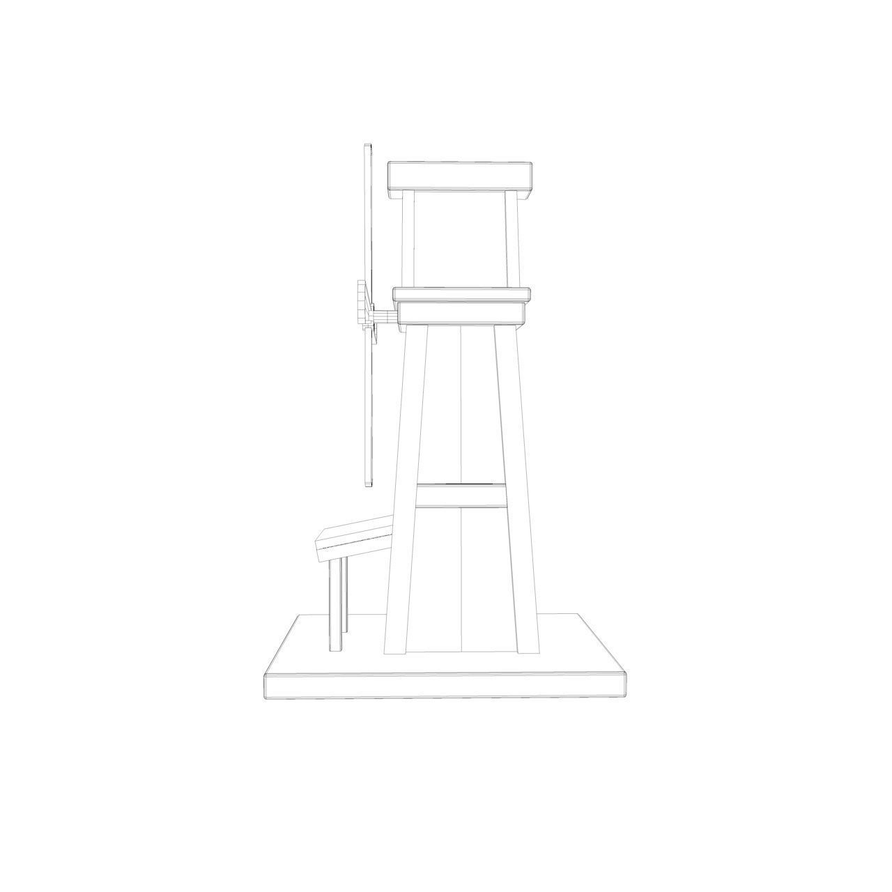 Cartoon Fantasy Mill Low-poly 3D model_10