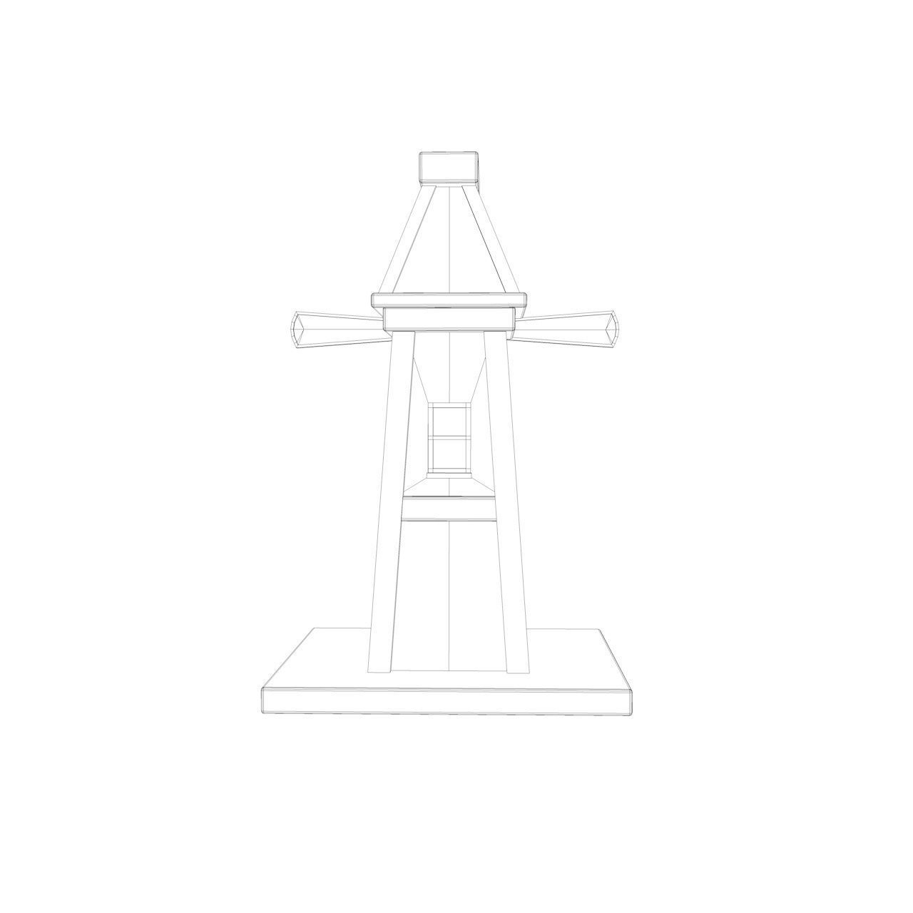 Cartoon Fantasy Mill Low-poly 3D model_12