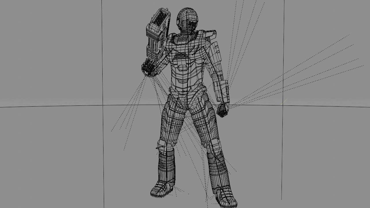 sci fi cap   rigged character 3D model_6