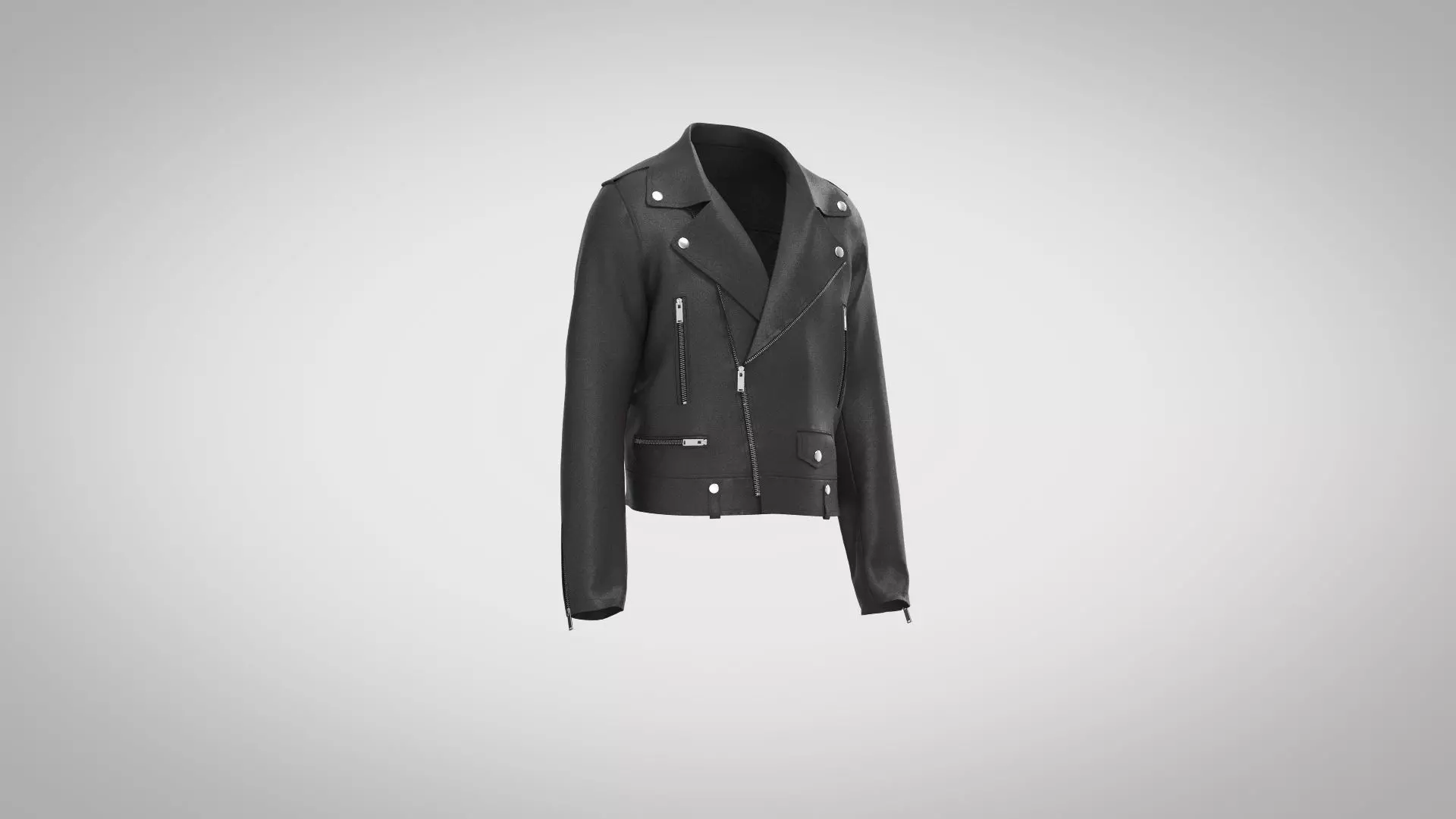 Leather Biker Jacket 3D model | CGTrader