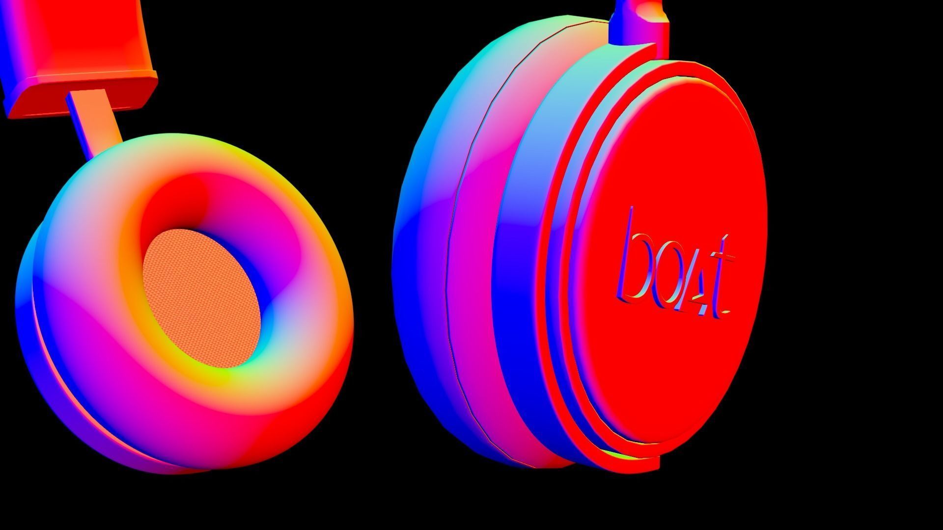 HEADPHONE Low-poly 3D model headphones 3D model_6