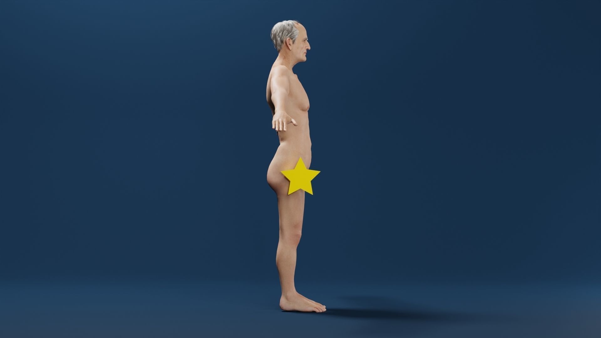 Realistic Male Character - Grandpa Thomas 3D model_2