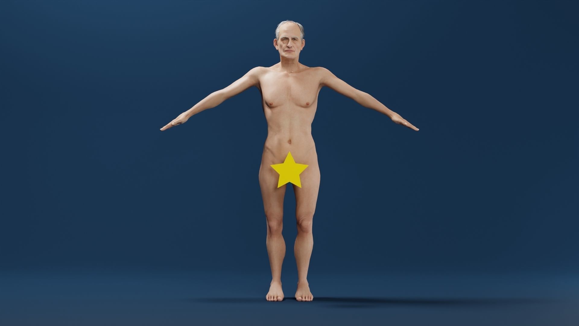Realistic Male Character - Grandpa Thomas 3D model_1