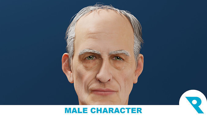 Realistic Male Character - Grandpa Thomas 3D model