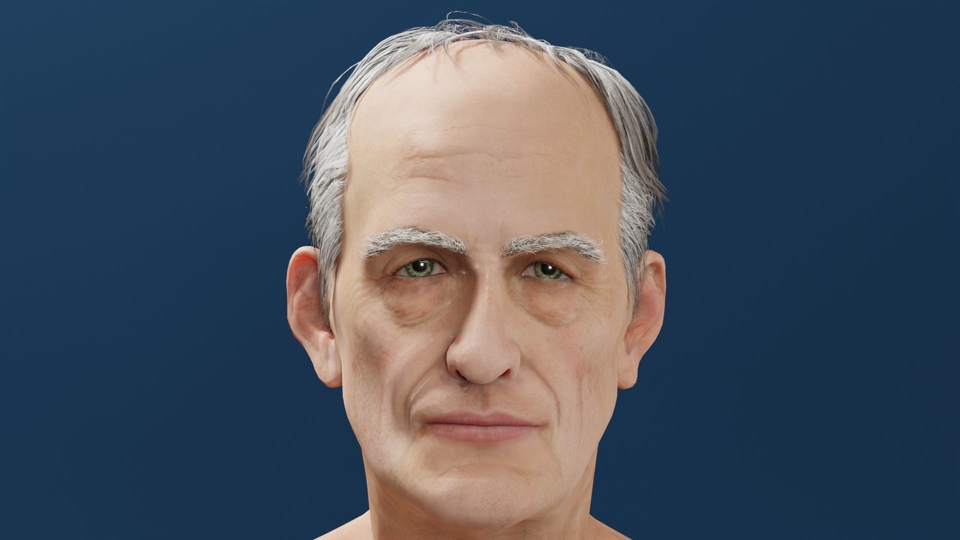 Realistic Male Character - Grandpa Thomas 3D model_5