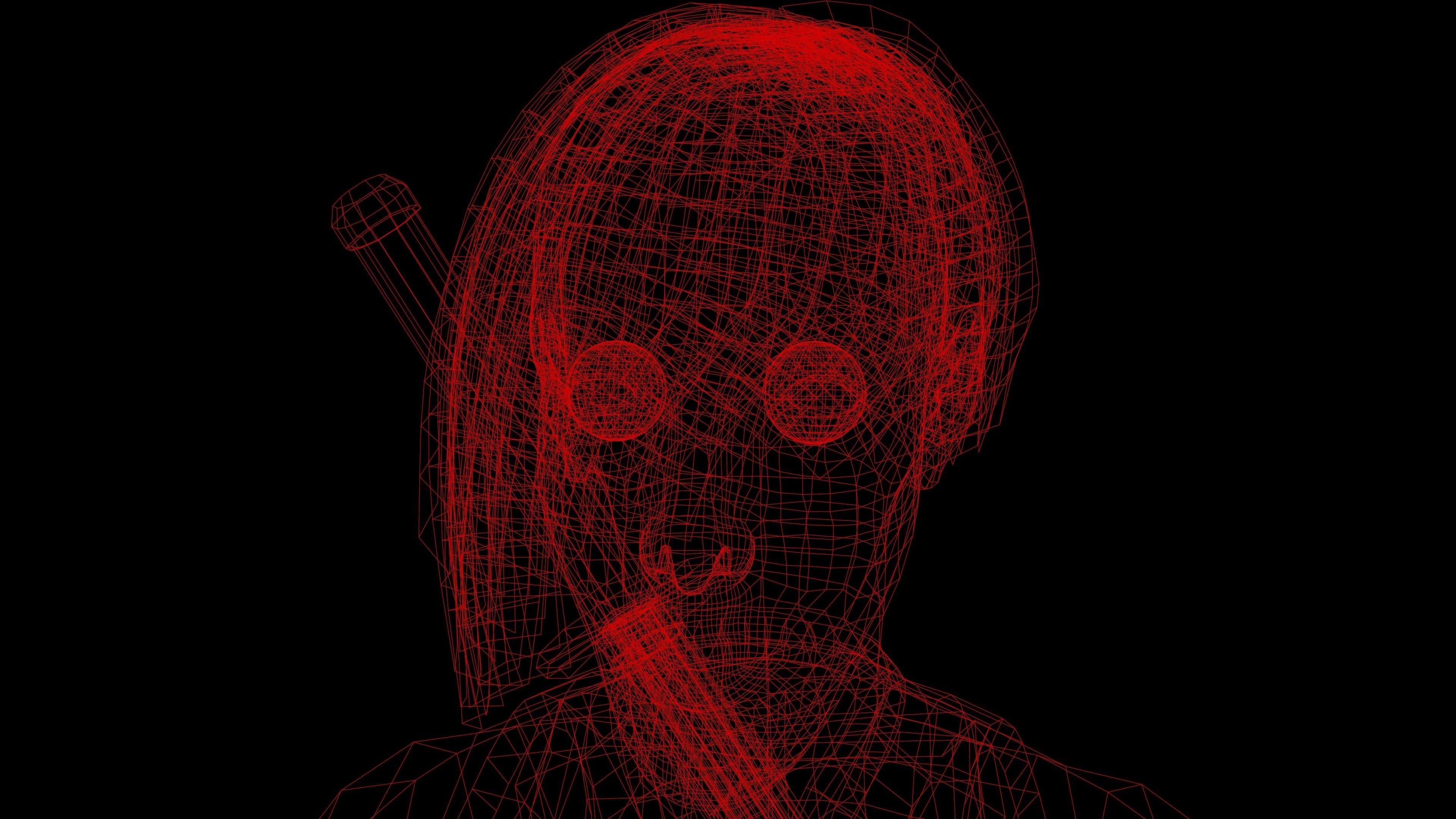 Ninja Girl Game Ready Low-poly 3D model Low-poly 3D model_54