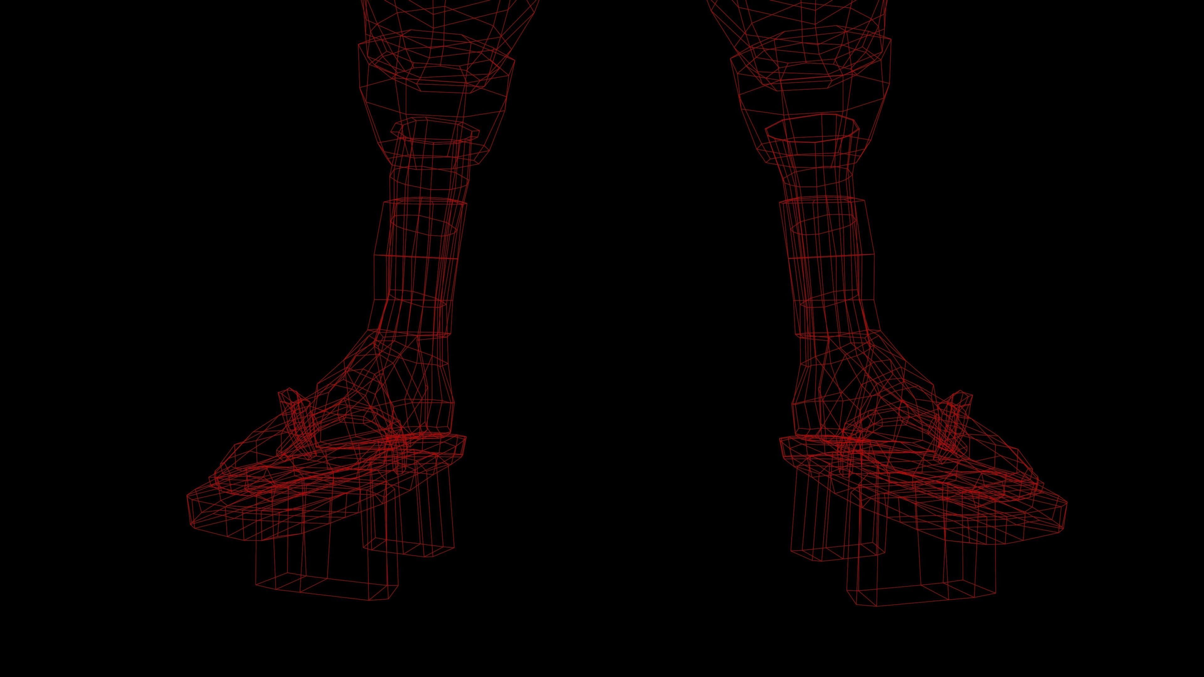 Ninja Girl Game Ready Low-poly 3D model Low-poly 3D model_30