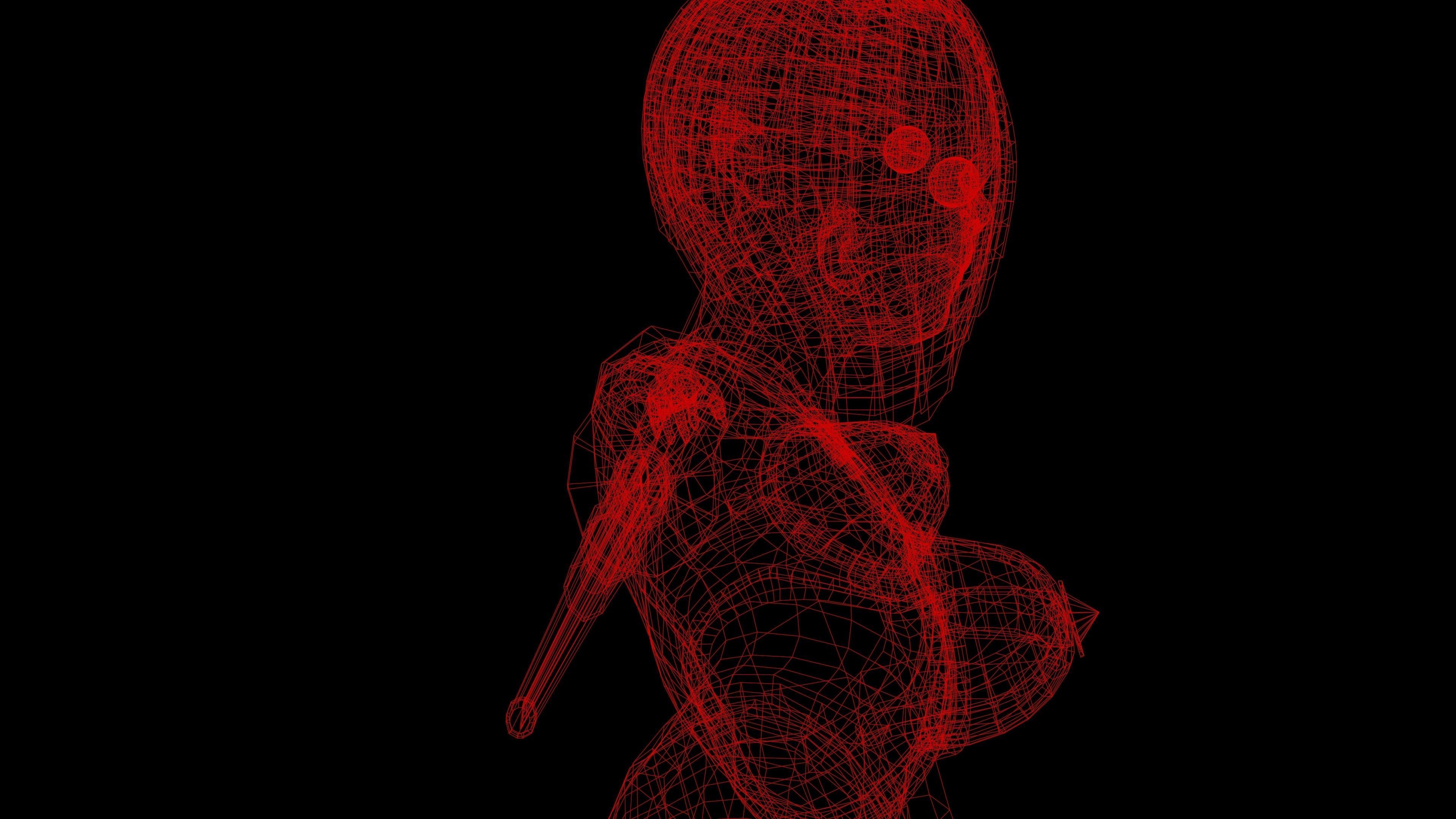 Ninja Girl Game Ready Low-poly 3D model Low-poly 3D model_55